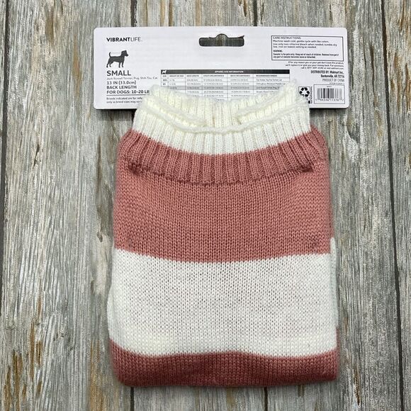 Pet Winter Dog or Cat Clothes Spoiled & Heart Pink Sweaters 2-Pack Size S - Picture 7 of 12